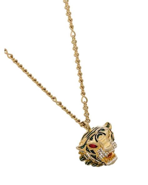 gucci heart necklace uk|Gucci tiger head necklace.